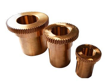 Eccentric copper worm gear